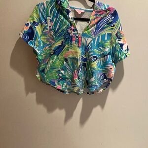 Lilly Pulitzer Tropical Green and Blue Jersey
